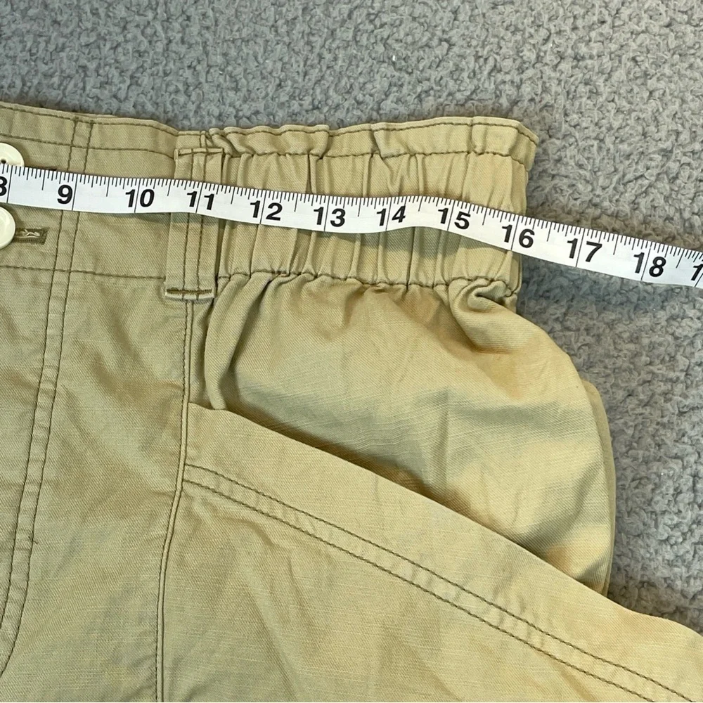 Free People Pants Womens L‎ Begie Ready to Run Cinch-Waist OB1235398 Parchment